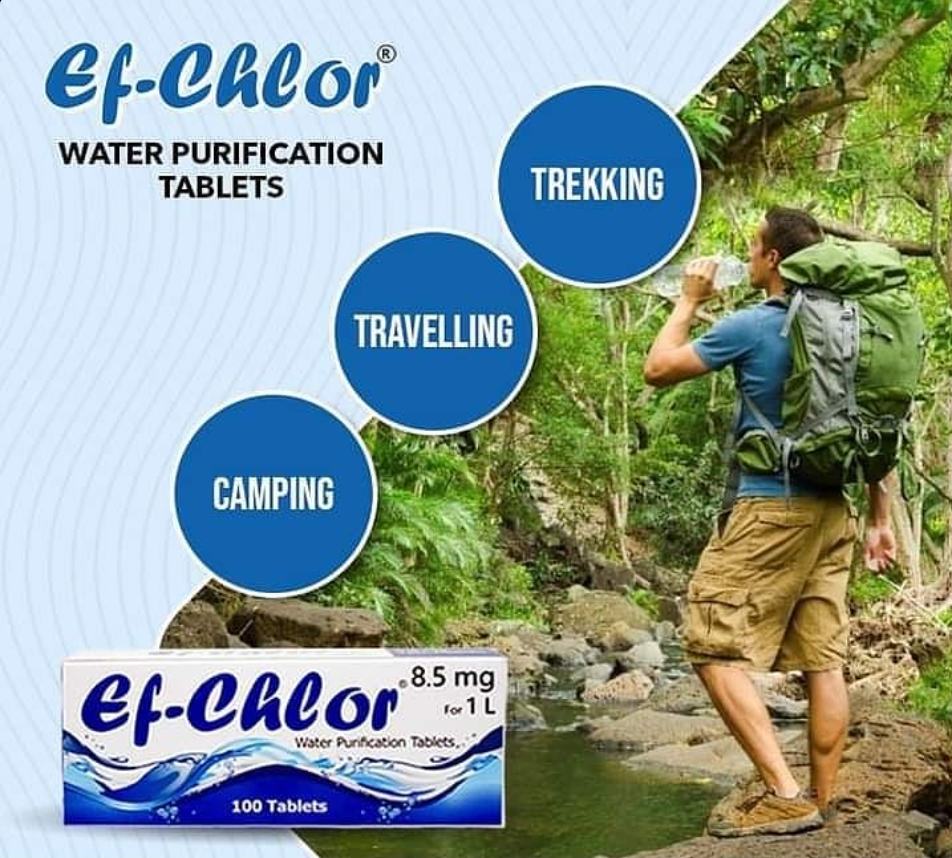 Ef-Chlor 8.5mg Water Purification Tablets - Pack of 100 | New Zealand