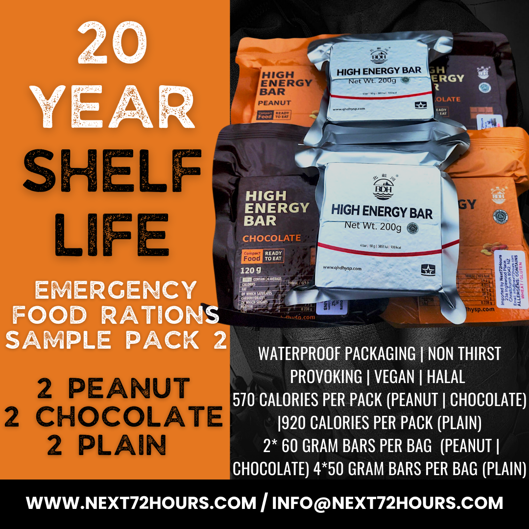Emergency Food Rations | Sample Pack | 6 Rations