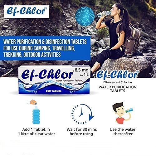 Ef-Chlor 8.5mg Water Purification Tablets - Pack of 100 | New Zealand