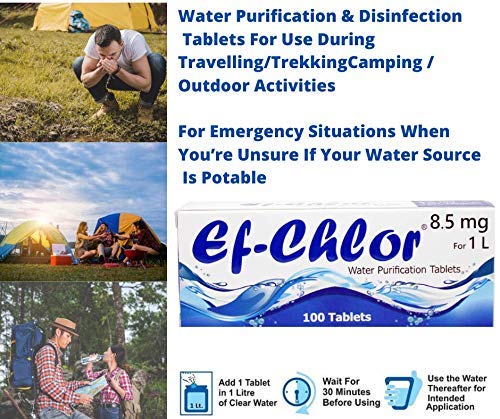 Ef-Chlor 8.5mg Water Purification Tablets - Pack of 100 | New Zealand