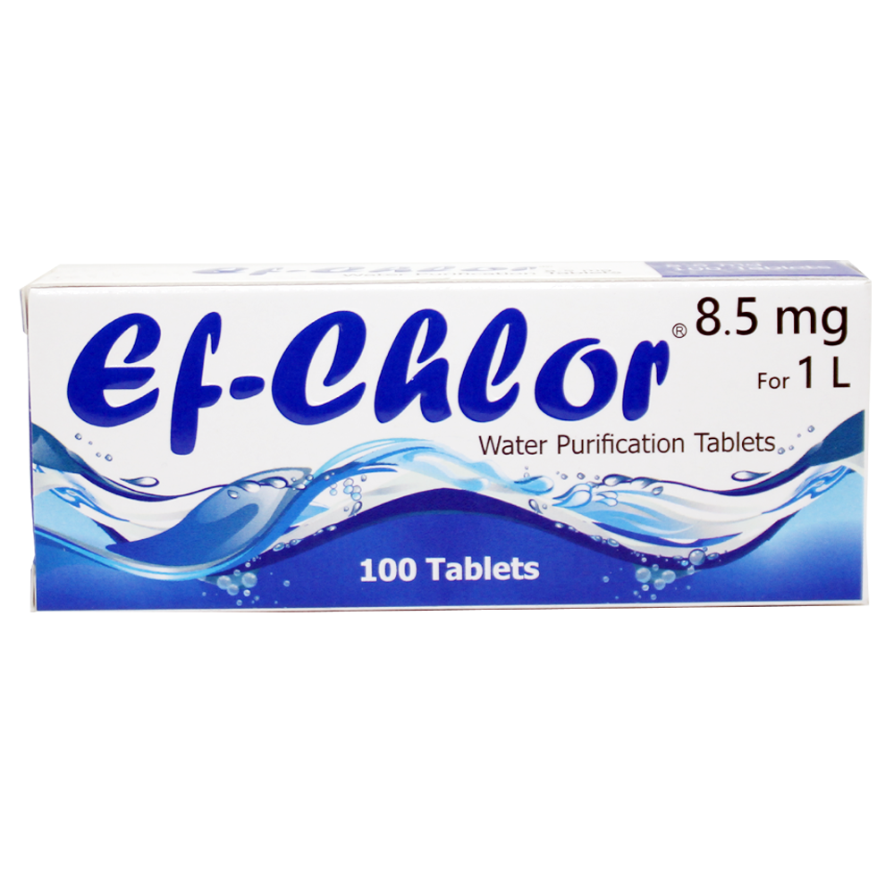 Ef-Chlor 8.5mg Water Purification Tablets - Pack of 100 | New Zealand