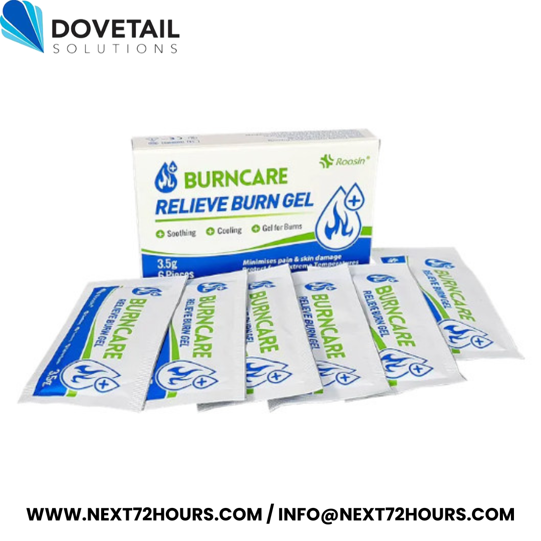 Burn Gel Sachets - Box of 6 Sachets 3.5g | Disaster and Emergency Preparedness