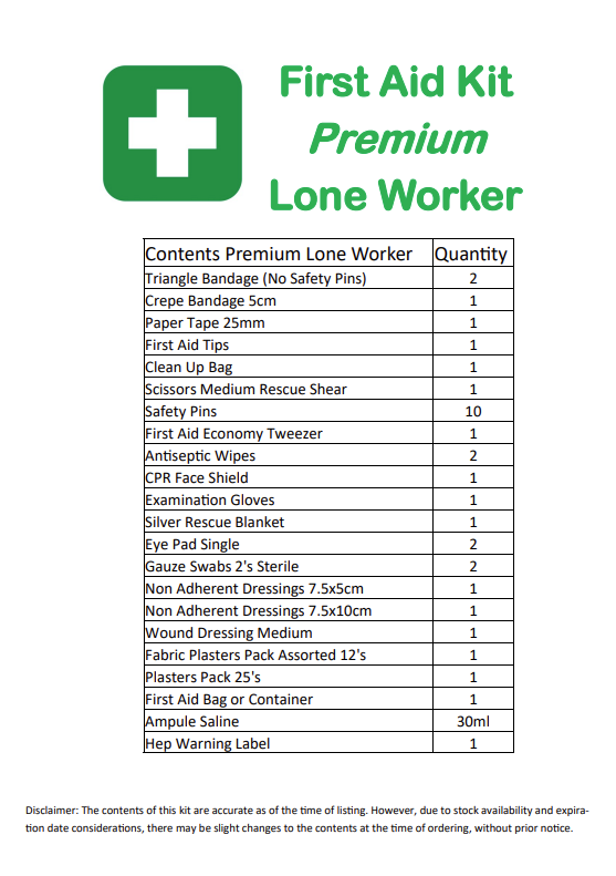 FIRST AID KIT | PREMIUM | VEHICLE | LONE WORKER KIT