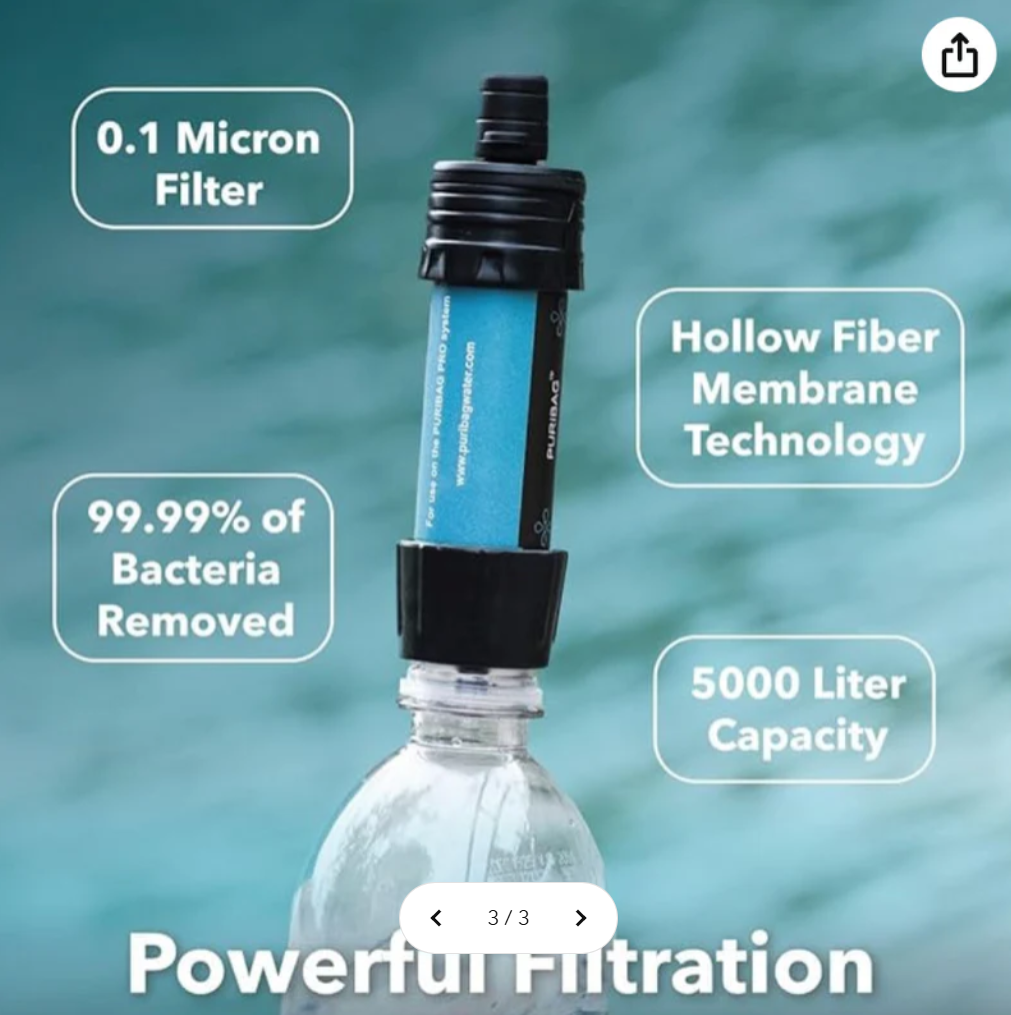 Puribag Membrane Filter Kit | Emergency Water Purification | NZ