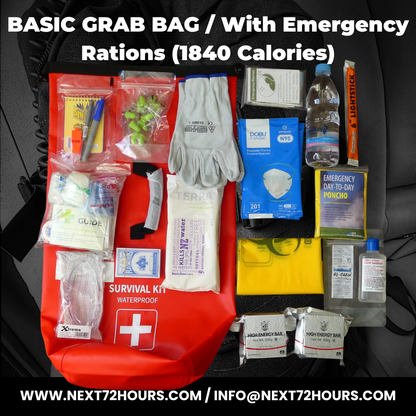 1 Person Basic Grab Bag | Disaster Preparedness | New Zealand
