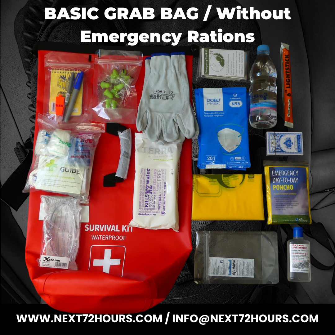1 Person Basic Grab Bag | Disaster Preparedness | New Zealand