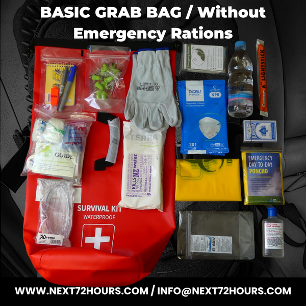 1 Person Basic Emergency Grab Bag NZ | Civil Defence Emergency Kit