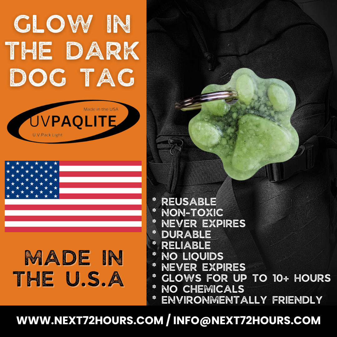 UVPAQLITE GLOW IN THE DARK PET TAG | MADE IN THE USA
