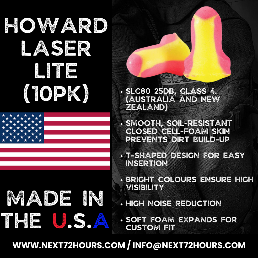 Howard Leight Laser | Ear Plugs | Essential Survival Kit Addition | 10 Pairs