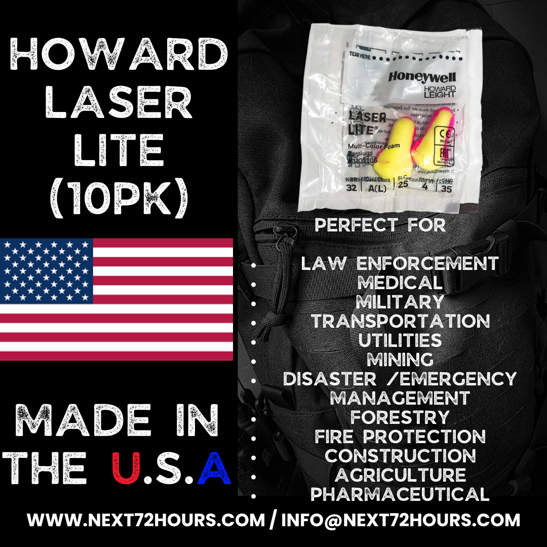 Howard Leight Laser | Ear Plugs | Essential Survival Kit Addition | 10 Pairs