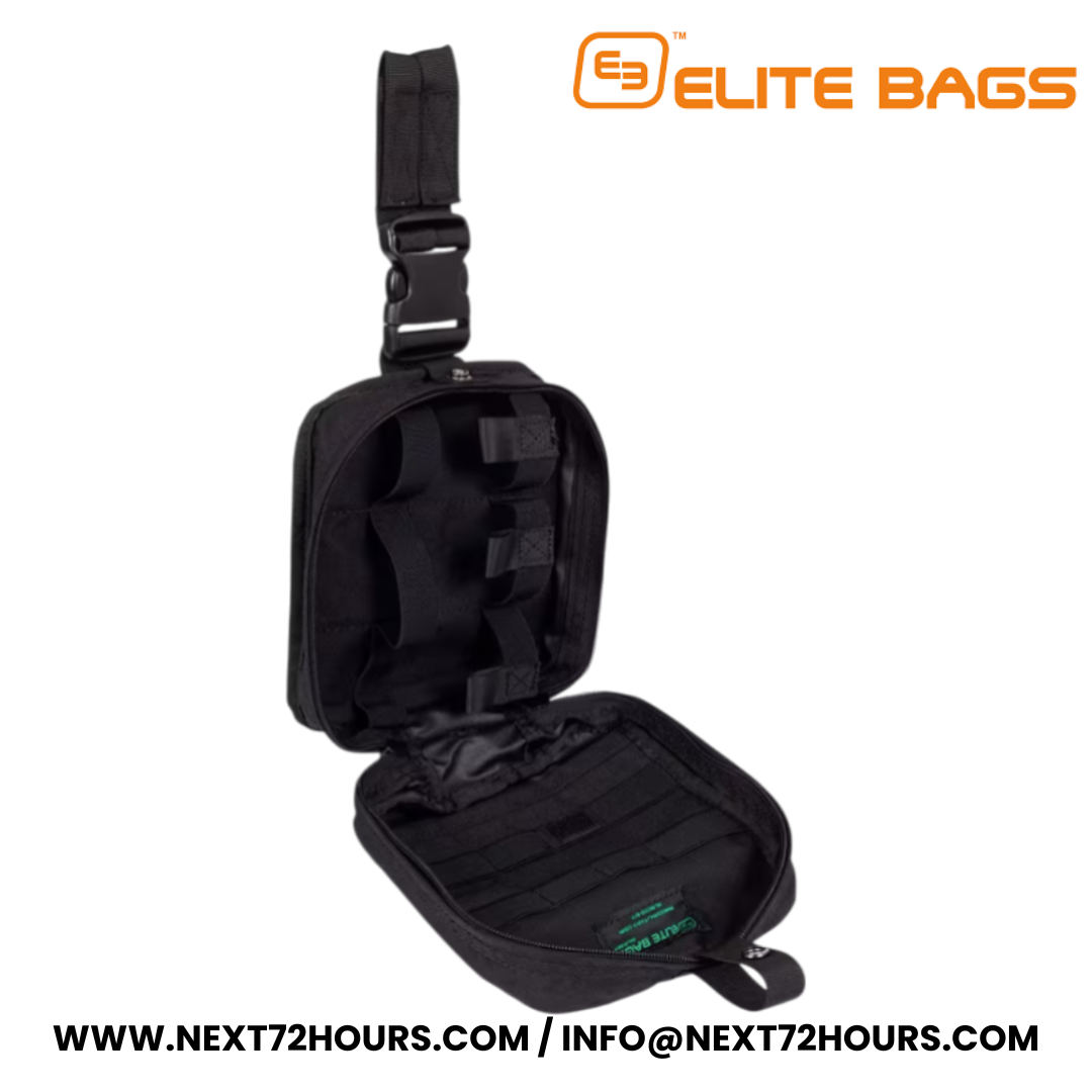 ELITE BAGS IFAK Individual First Aid Kit - Tactical Individual First Aid Kit for Hemostatic Emergencies empty and open view 