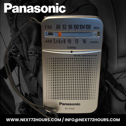 Panasonic RF-P50D Silver AM FM EMERGENCY RADIO - Emergency and DIsaster Preparedness Kit New Zealand - Emergency Radio - Emergency Communications 