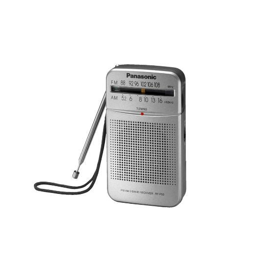 Panasonic RF-P50GC9 | AM-FM Emergency Radio | Silver or Red