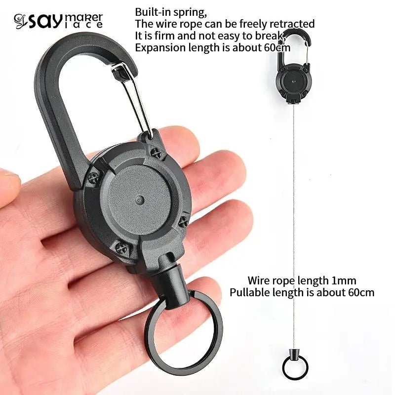 Heavy Duty ID Card Lanyard Holder | Carabiner | Retractable | Tough - Next72Hours