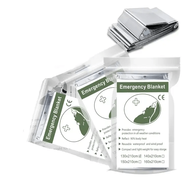 Mylar Emergency Thermal Blankets (130CM* 210 CM) (5 pack) - Next72Hours