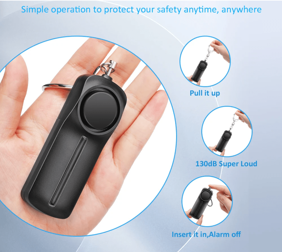 Self-defence Personal Alarm By WSDCAM (AAA Battery) - 130db - Next72Hours